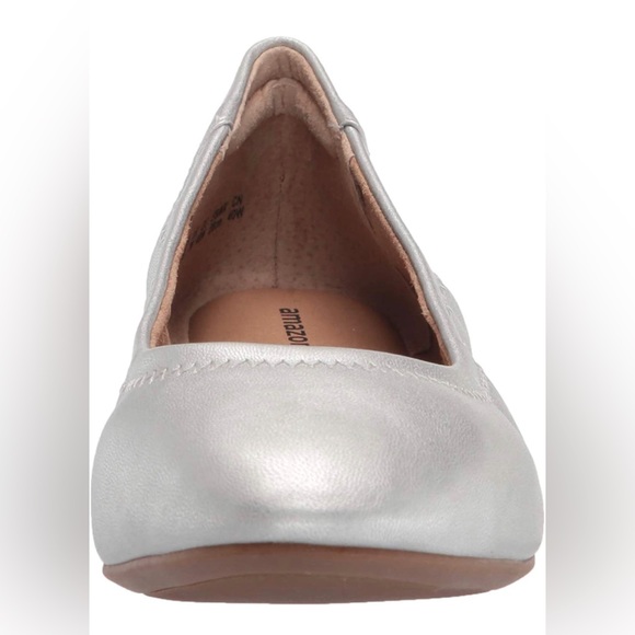 Women's Belice Ballet Flats Silver - Amazon Essentials Foldable Slip-On Size 7.5 - Picture 2 of 9